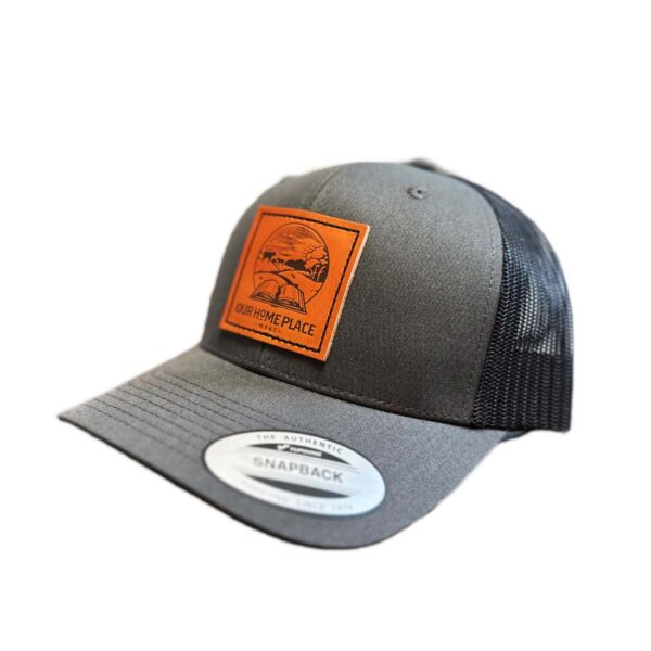 Our Home Place Meat Leather Patch Mesh Trucker Hat